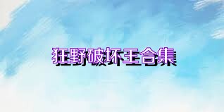 狂野破坏王合集