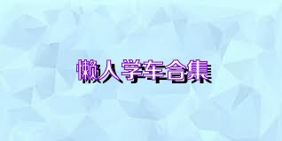 懒人学车合集