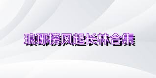 琅琊榜风起长林合集