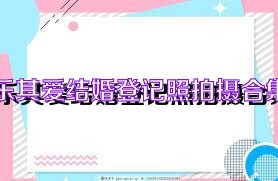 乐其爱结婚登记照拍摄合集