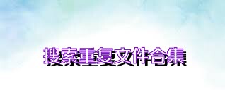 搜索重复文件合集