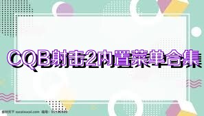 CQB射击2内置菜单合集