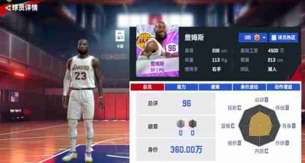NBA巅峰对决詹姆斯角色怎么样 NBA巅峰对决詹姆斯角色介绍