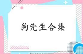 狗先生合集